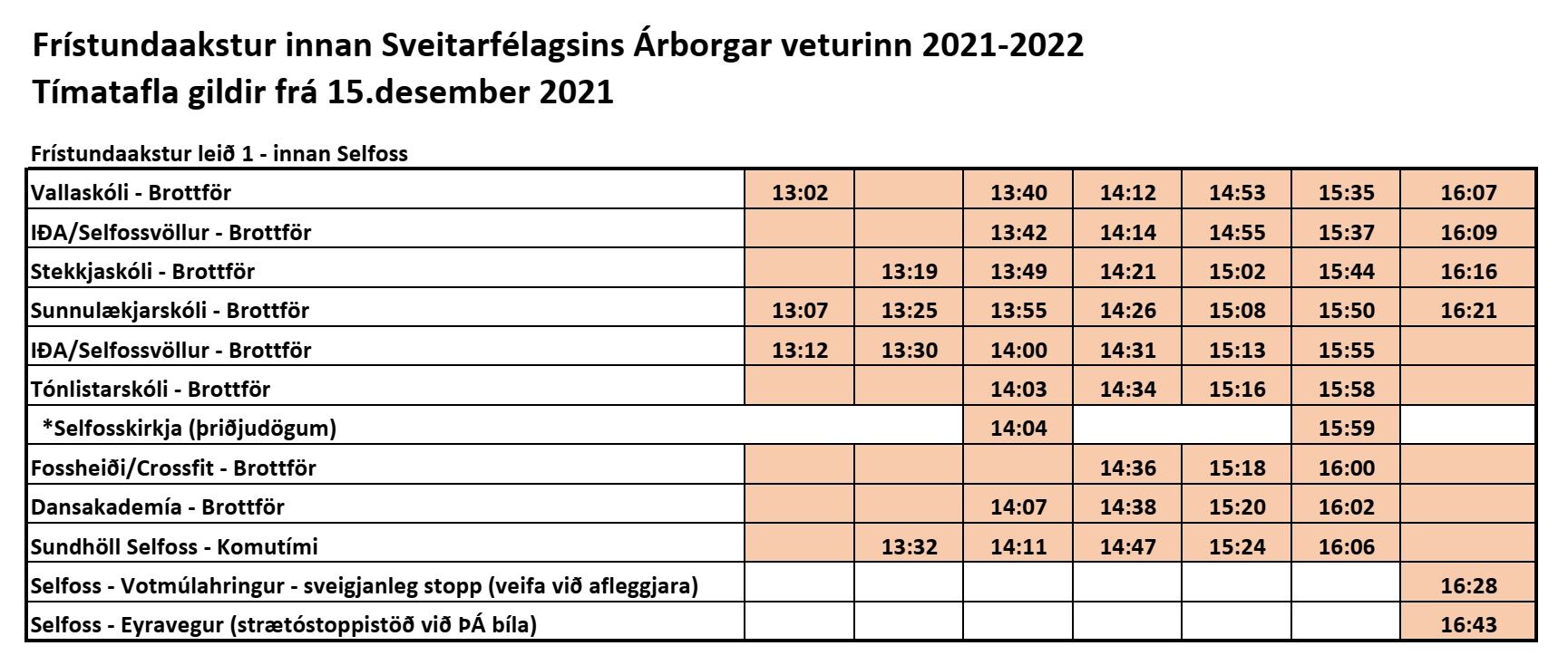 Fristundabill-Selfoss-timatafla-fra-15.des-2021